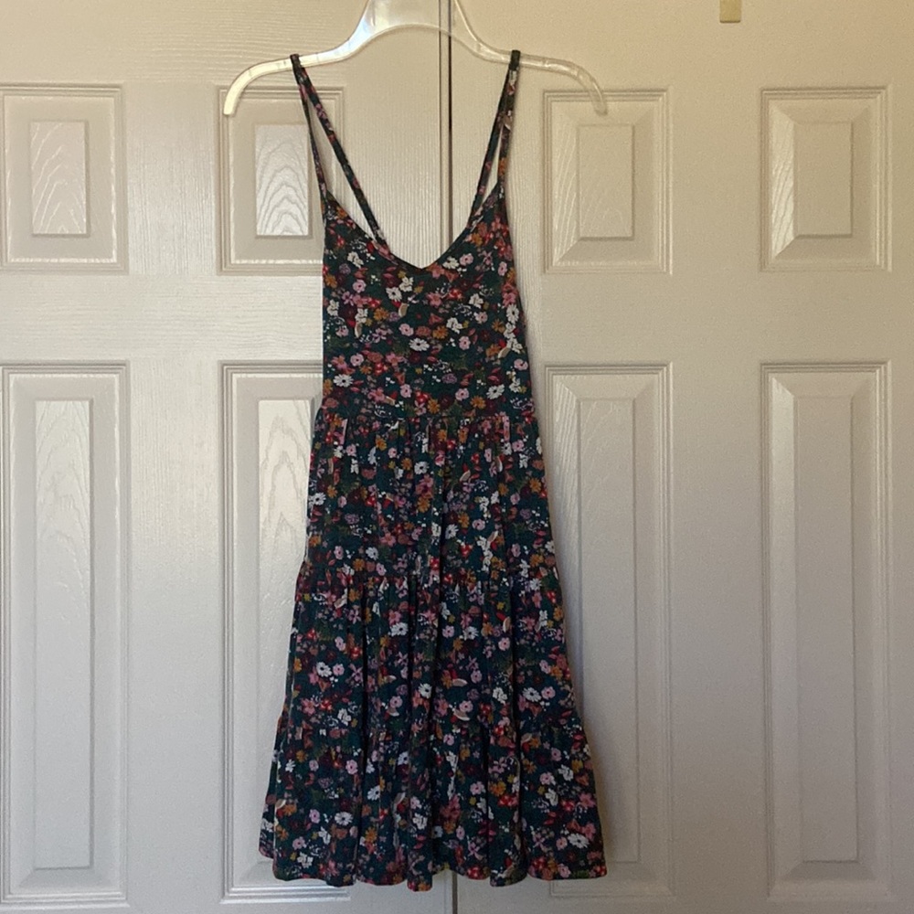 Dark Green Floral Roxy Dress